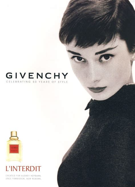 parfum givenchy pour audrey hepburn|givenchy fragrance 1957.